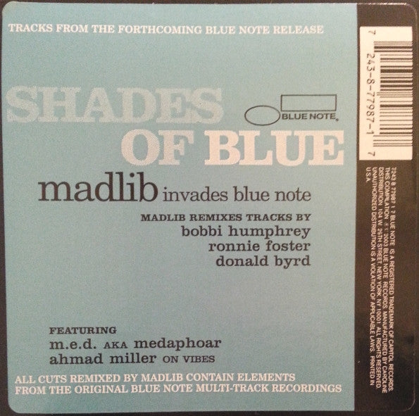 Madlib : Tracks From Shades Of Blue (Madlib Invades Blue Note) (12")