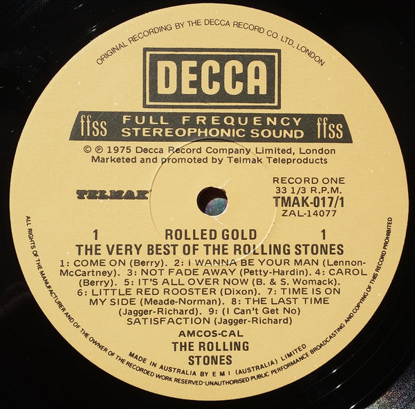 The Rolling Stones : Rolled Gold (The Very Best Of The Rolling Stones) (2xLP, Comp)