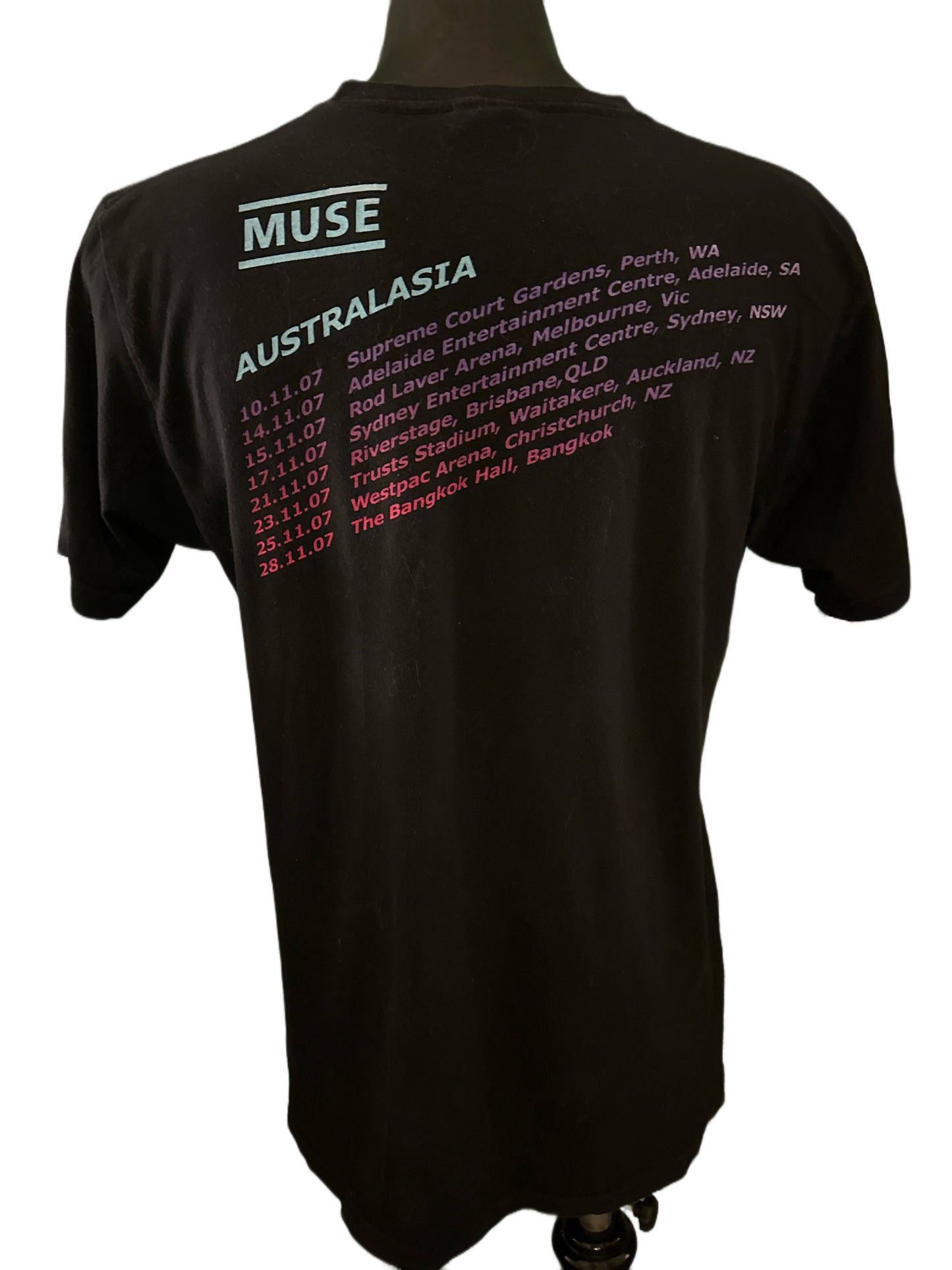 Muse 2007 Australia Tour T-shirt Size M