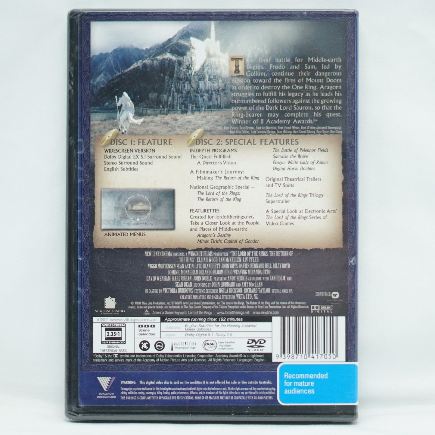 The Lord of the Rings: The Return of the King DVD Sealed