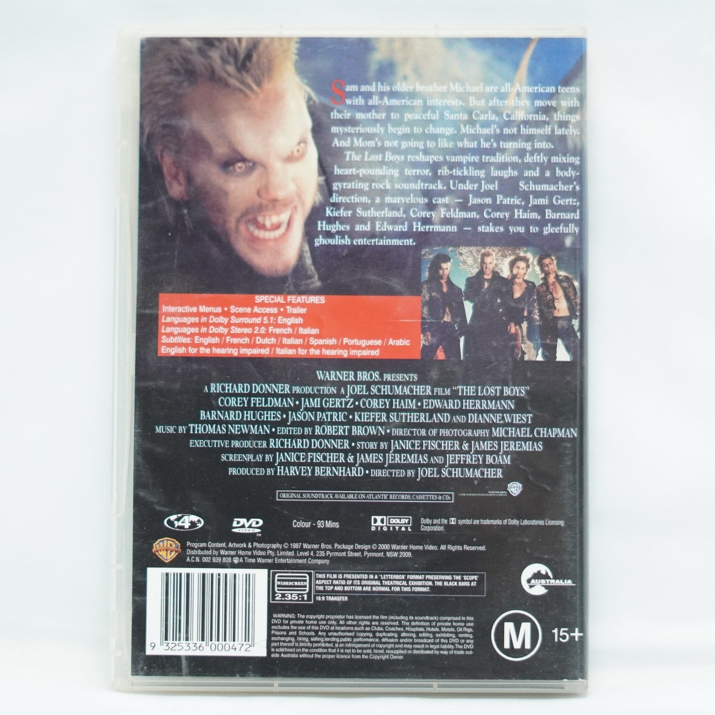 The Lost Boys 1987 DVD