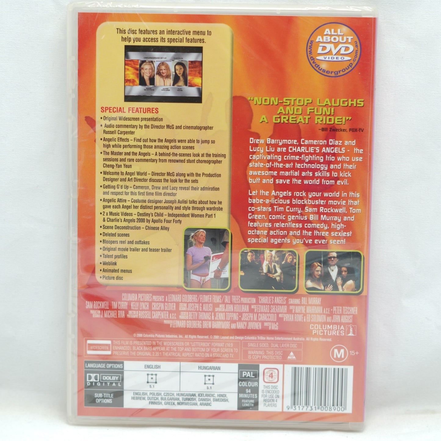 Charlie's Angels DVD 2000 Region 4 Brand New Sealed