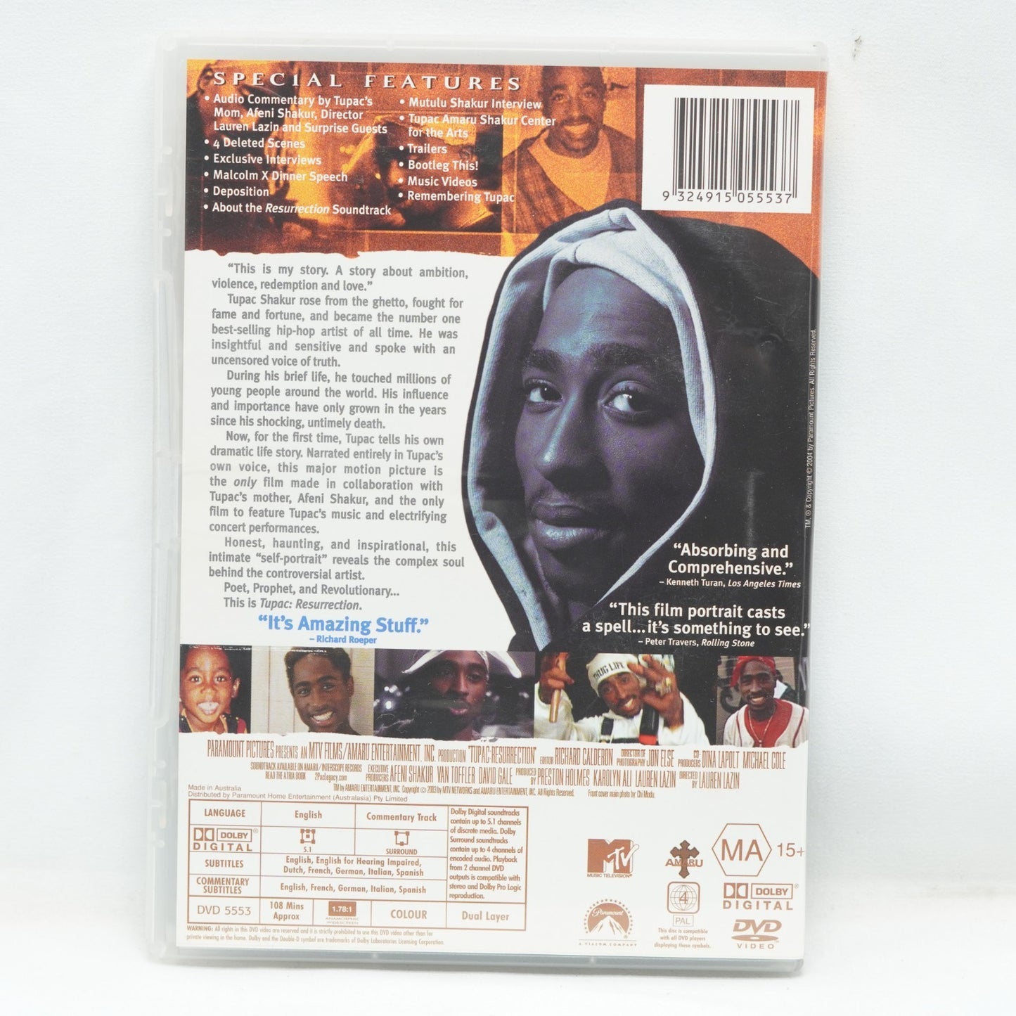 Tupac Resurrection (DVD, 2003)