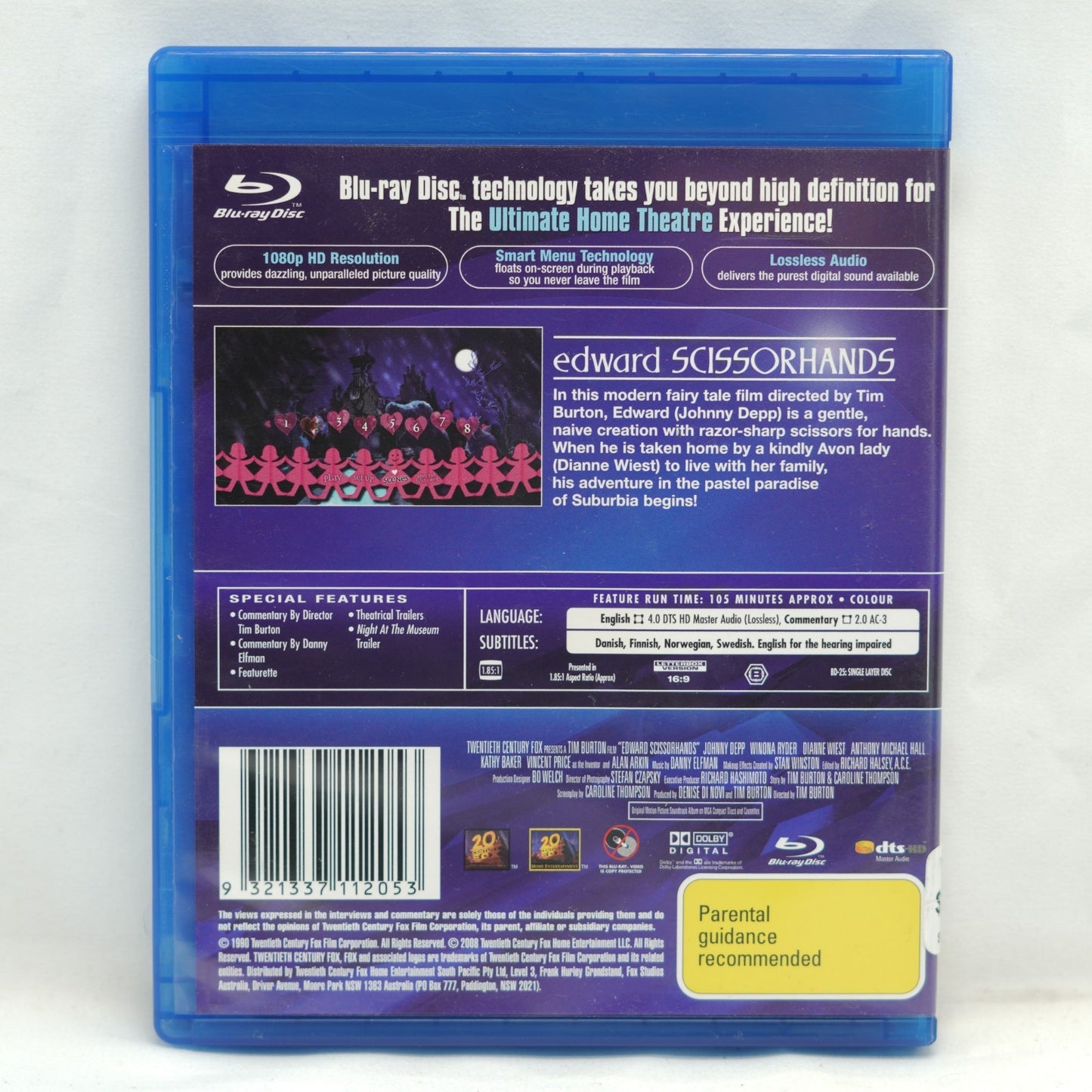 Edward Scissorhands 1990 - Blu-Ray