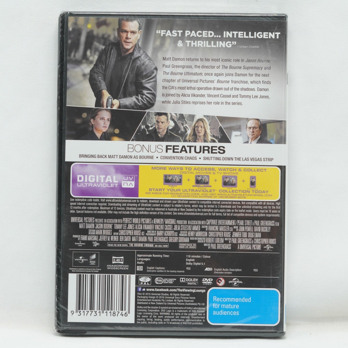 The Bourne Ultimatum DVD Region 4 PAL NEW AND SEALED