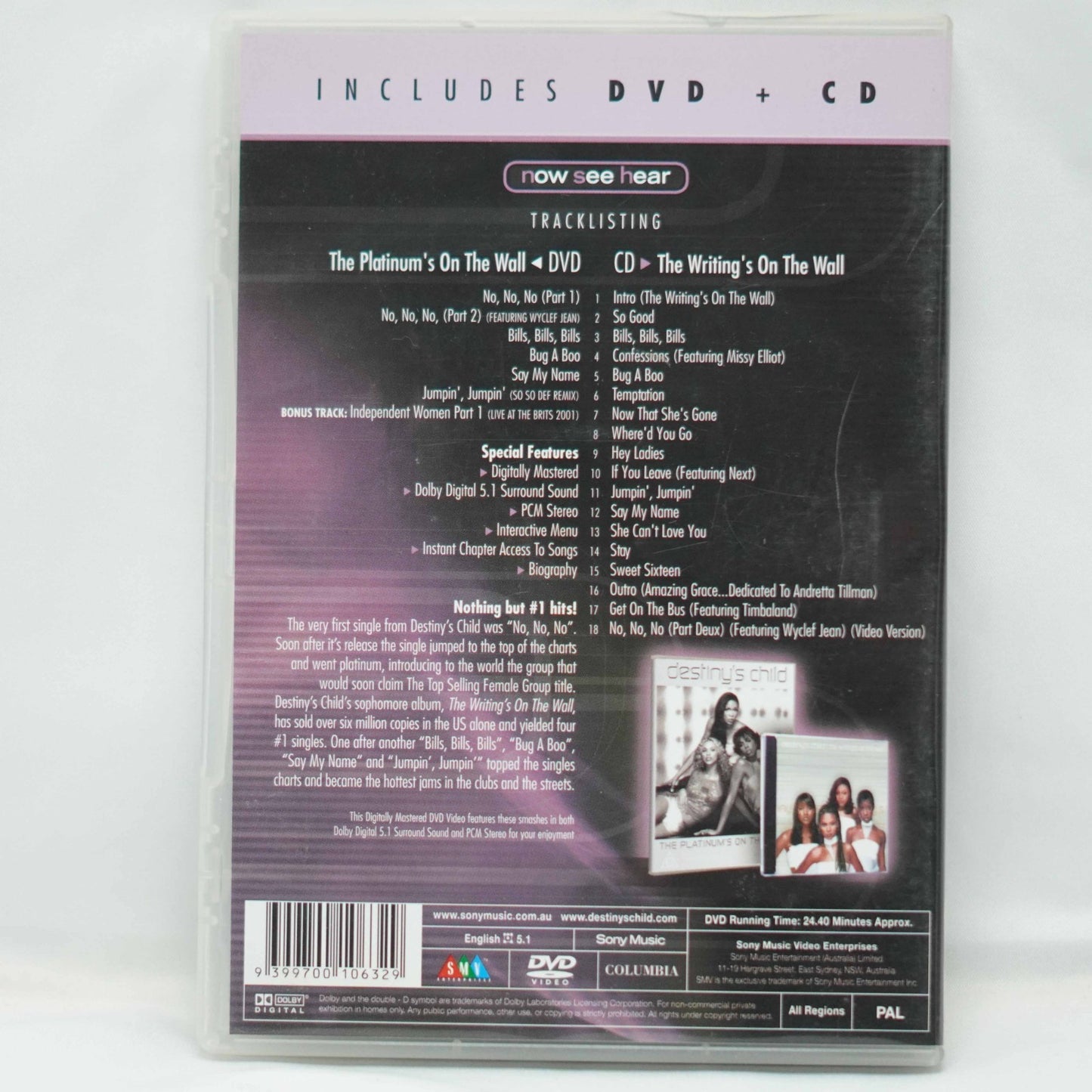 Destiny's Child - The Platinum's On The Wall / The Writing's On The Wall DVD CD