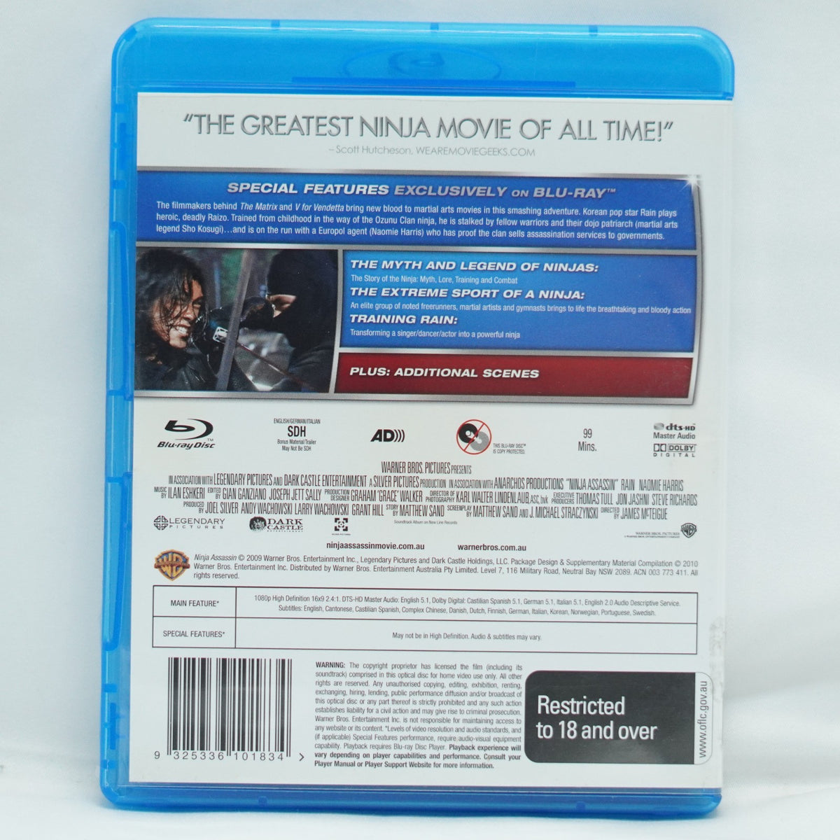 Ninja Assassin (R18+, Blu-ray, 2009)