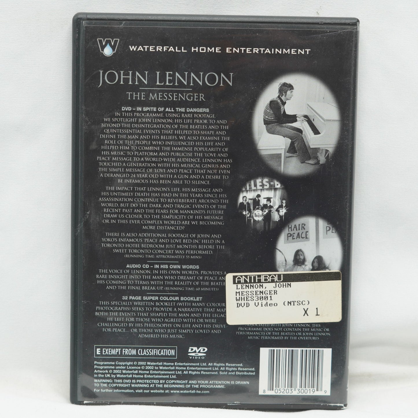 JOHN LENNON - The Messenger DVD/CD Set (2 Disc Set, Region 4)