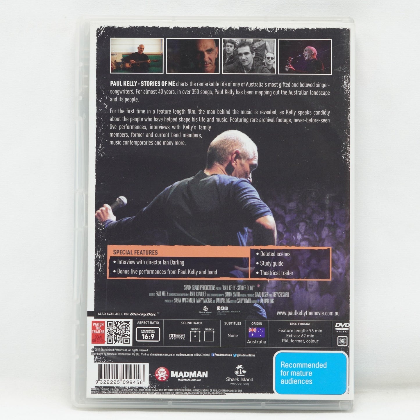 Paul Kelly - Stories Of Me - DVD - R4 Music Dvd Mc1