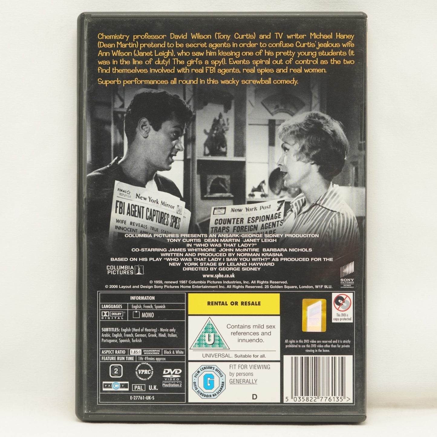 Who Was The Lady? DVD, Region 2