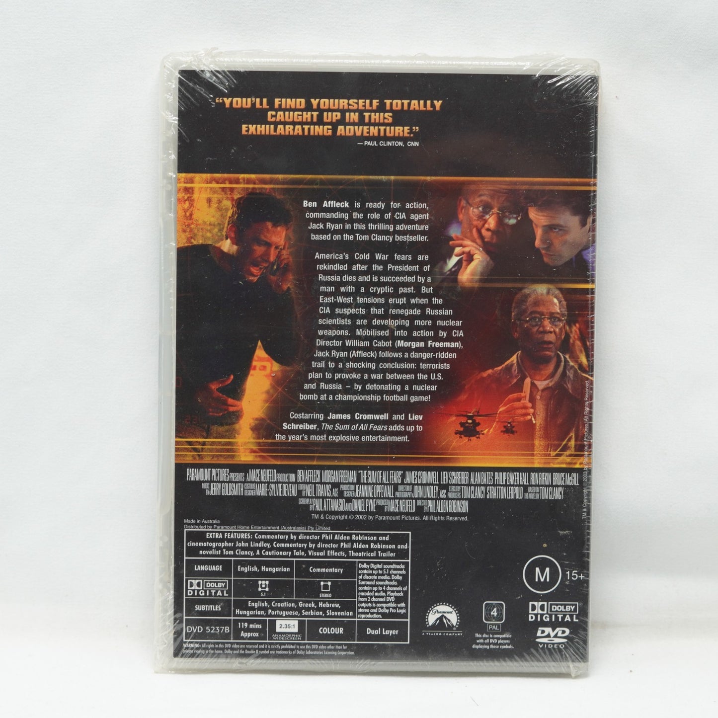 The Sum Of All Fears DVD Brand New Region 4 (PAL)