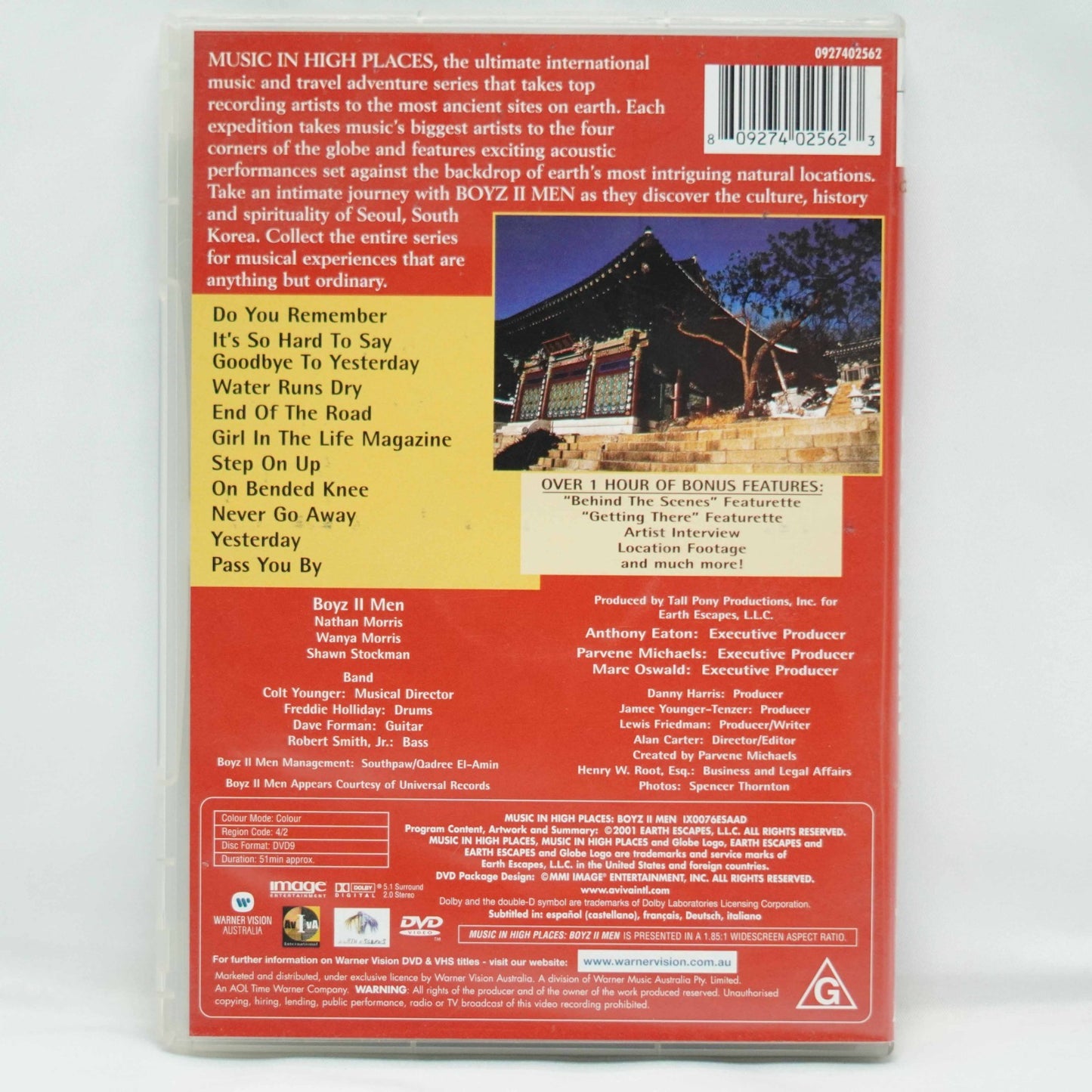 Music in High Places - Boyz II Men (Live from Seoul) DVD Region 4