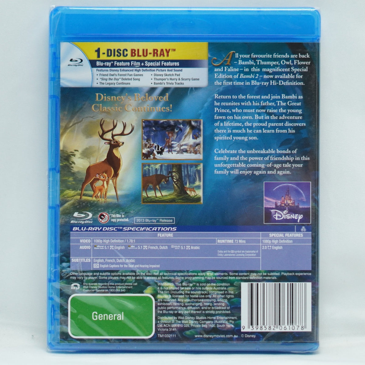 Bambi II: The Great Prince of the Forest Special Edition, Blu-ray