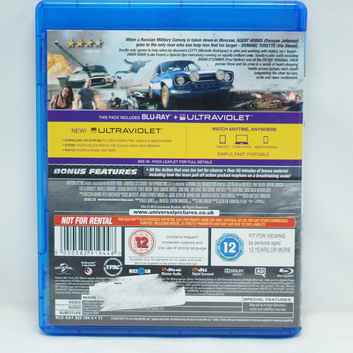 Fast & Furious 6 BLU RAY