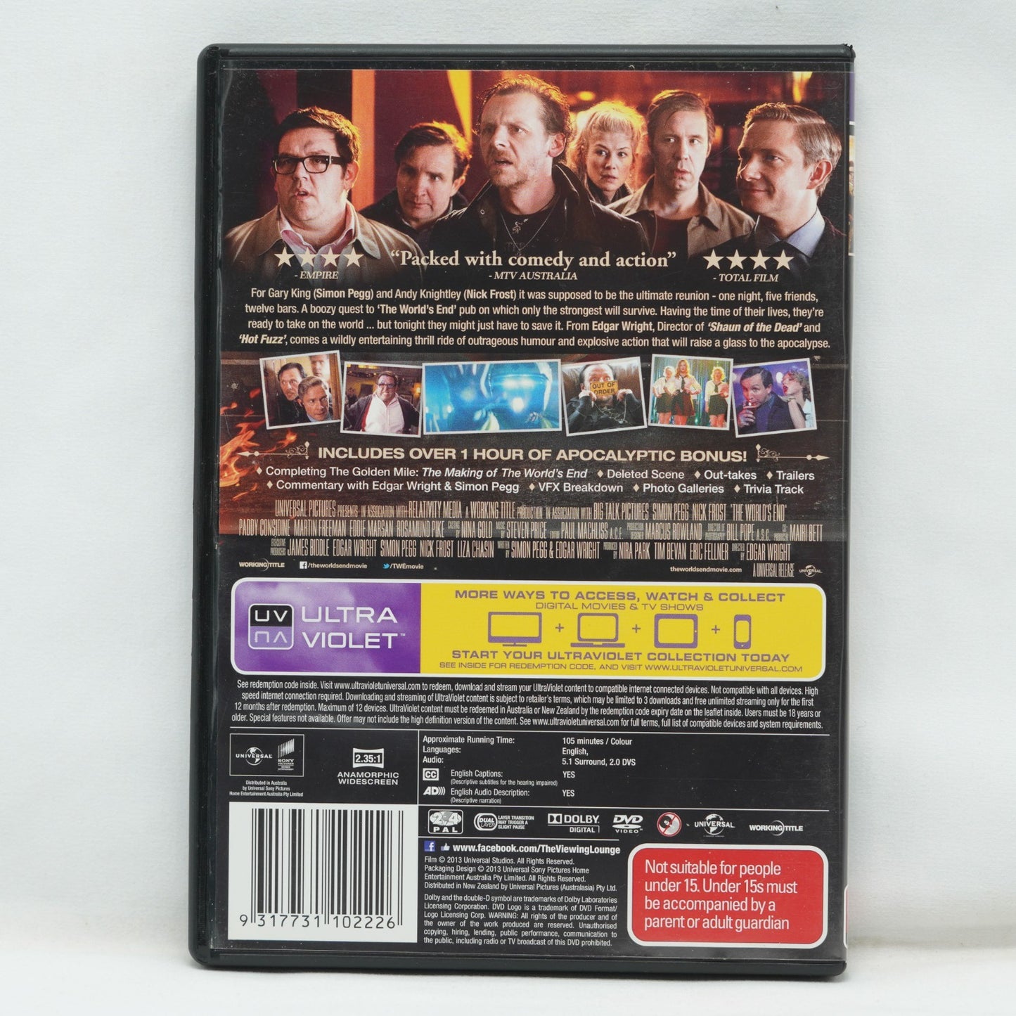The World's End (DVD, 2013) Region 4