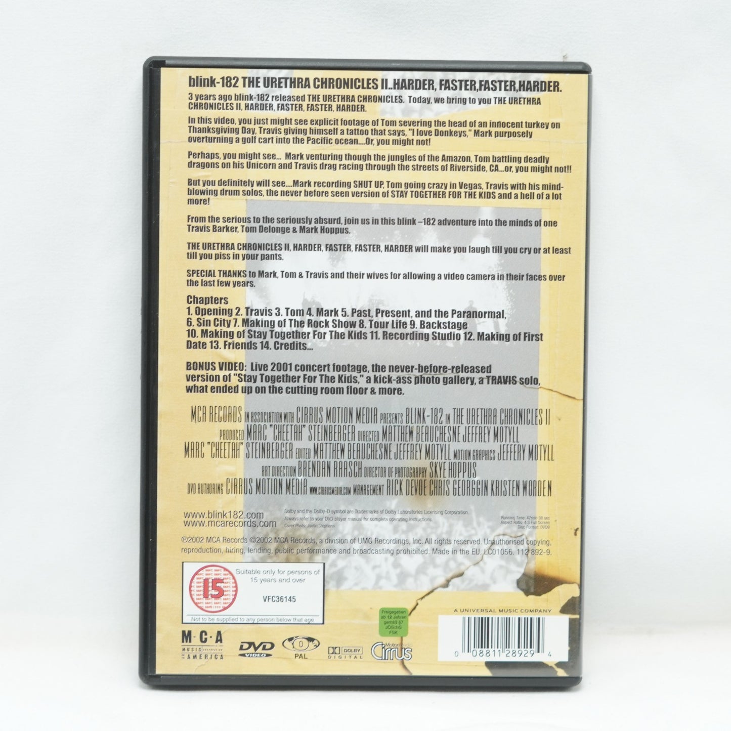 Blink 182 - Punk Poets (DVD, 2004) Region 0 Preowned (D2)