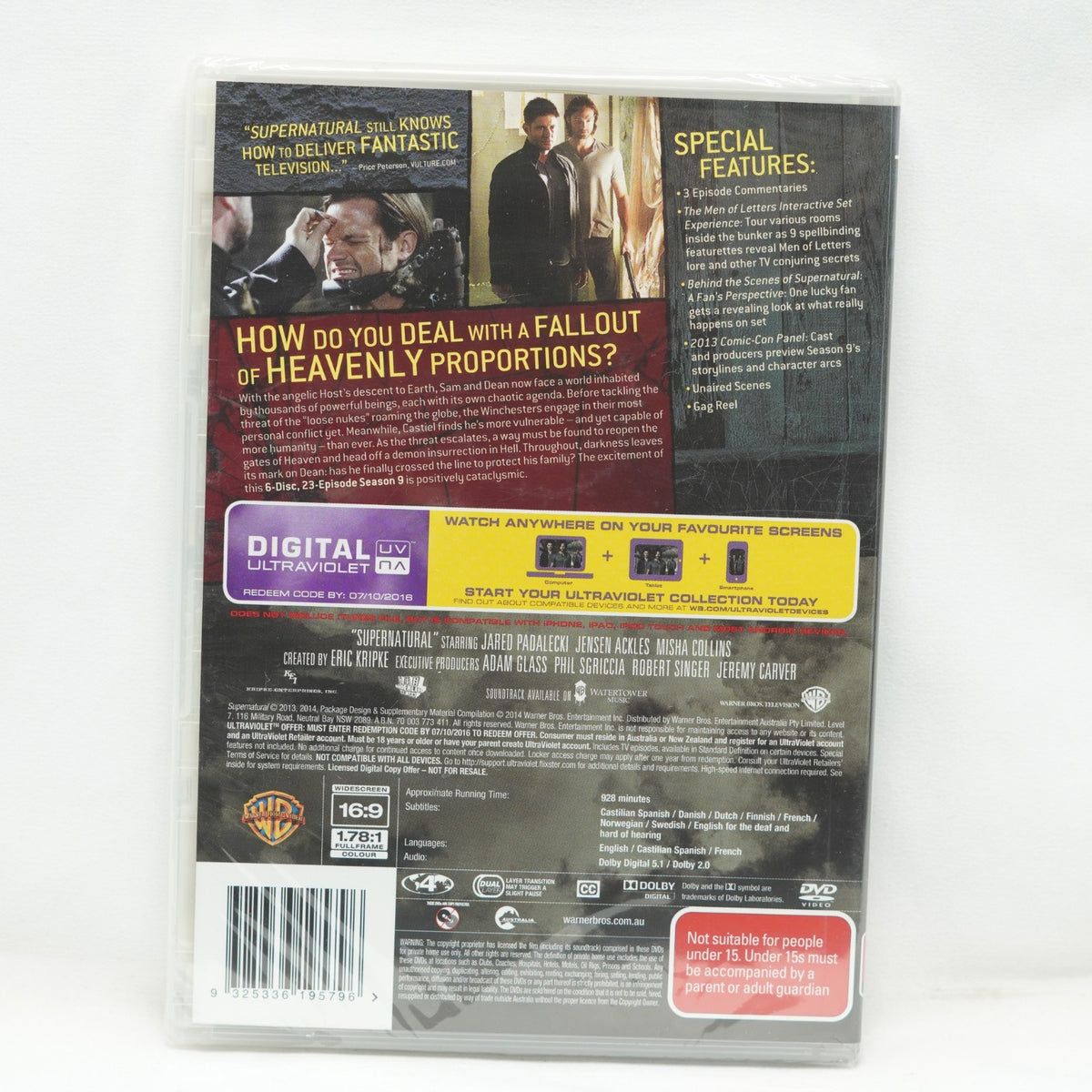 Supernatural : Season 9 DVD Brand New/ Sealed . Region 4