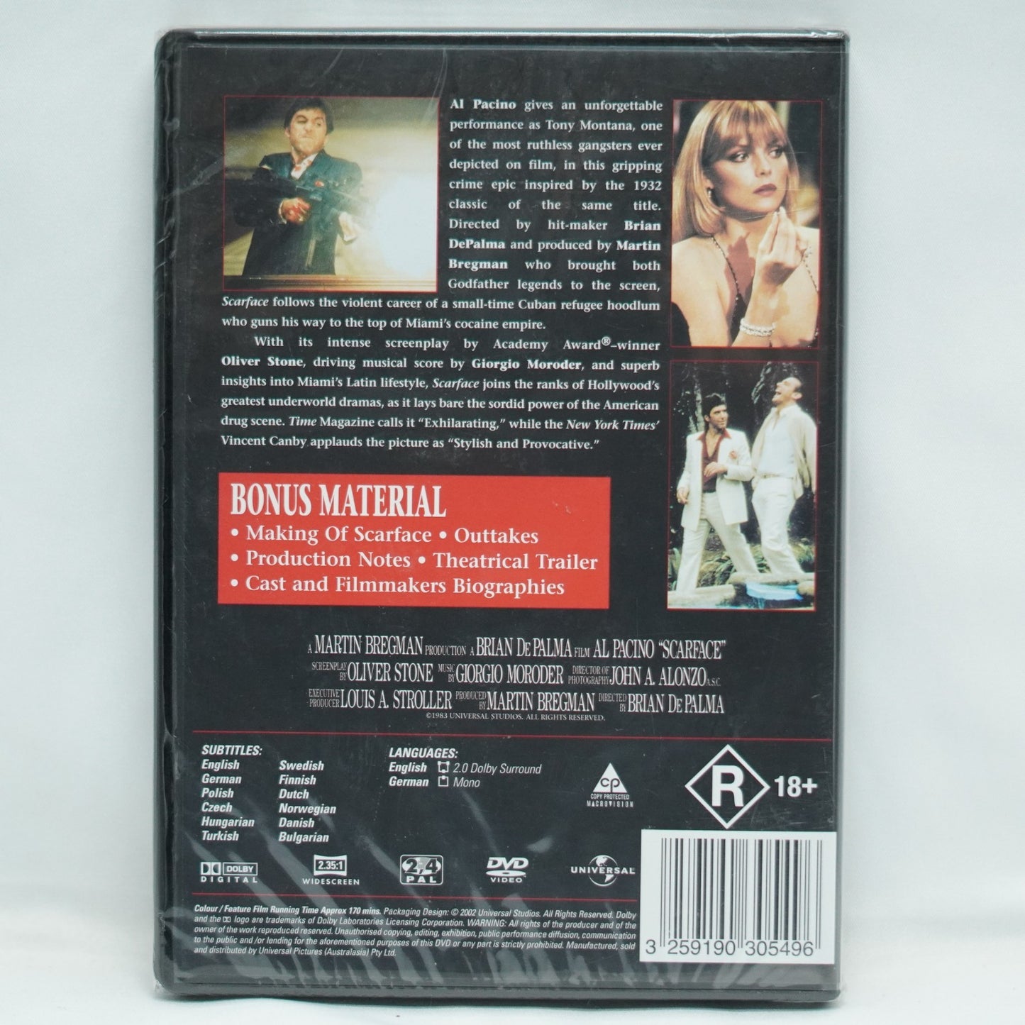 Scarface Al Pacino DVD
