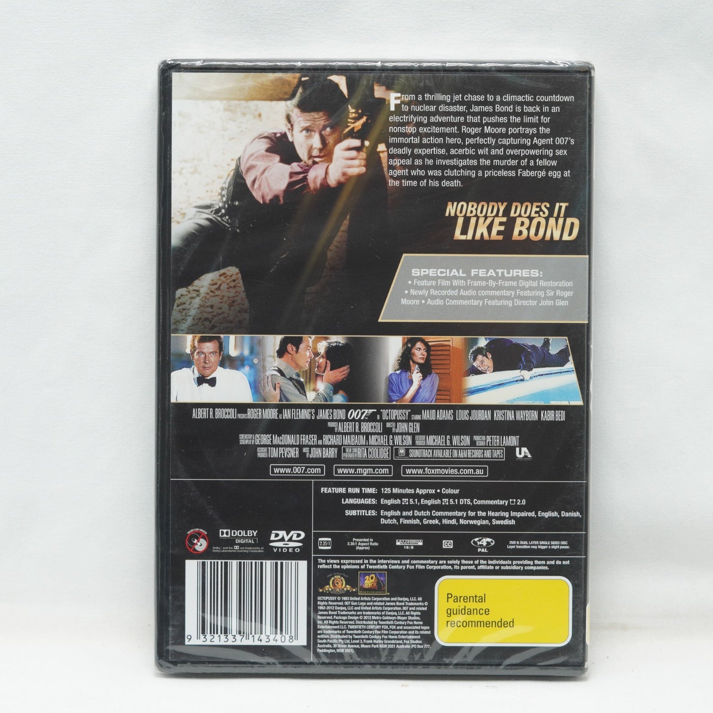 Octopussy 007 - Roger Moore (DVD) James Bond - Region 4 BRAND NEW
