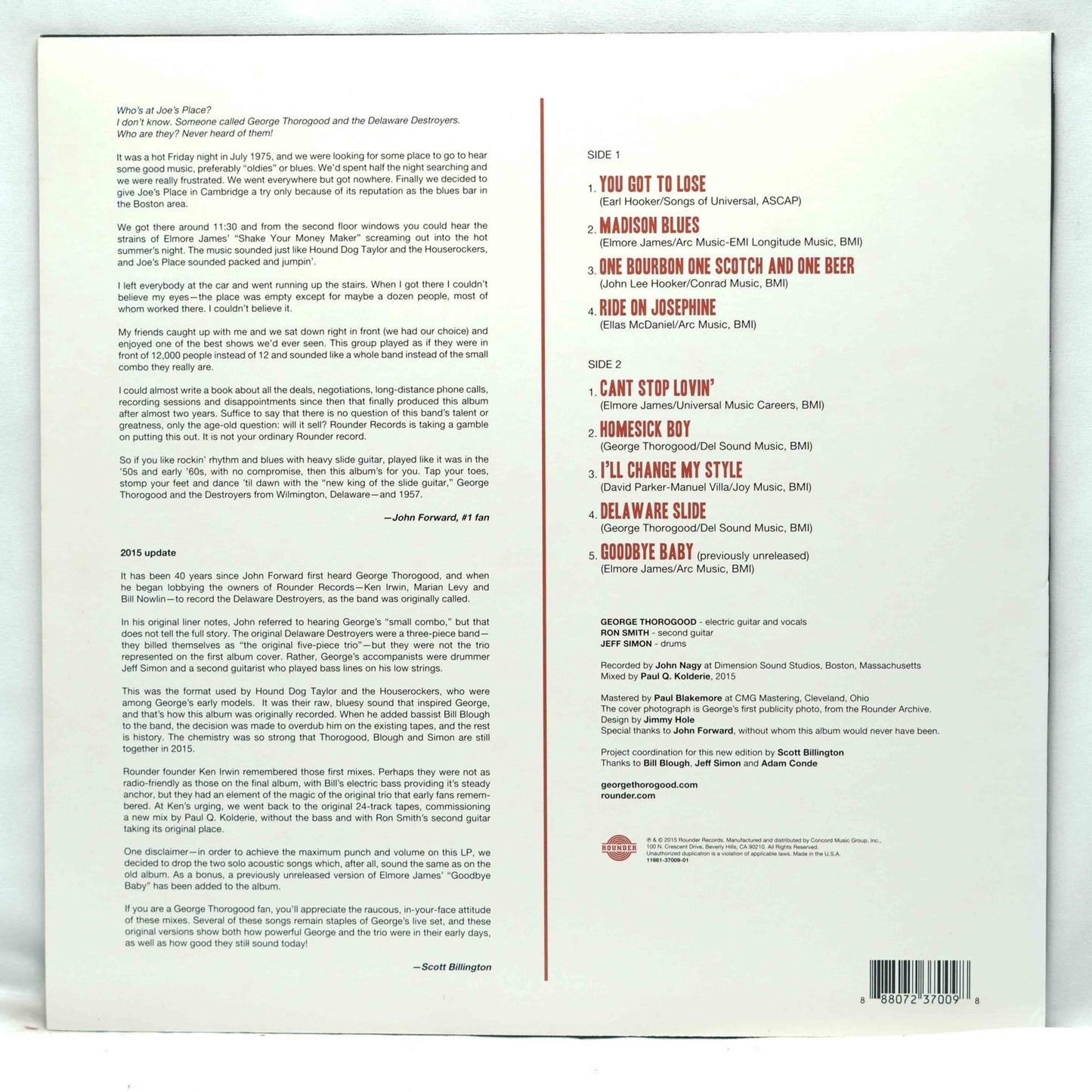 George Thorogood & The Destroyers – George Thorogood And The Delaware Destroyers