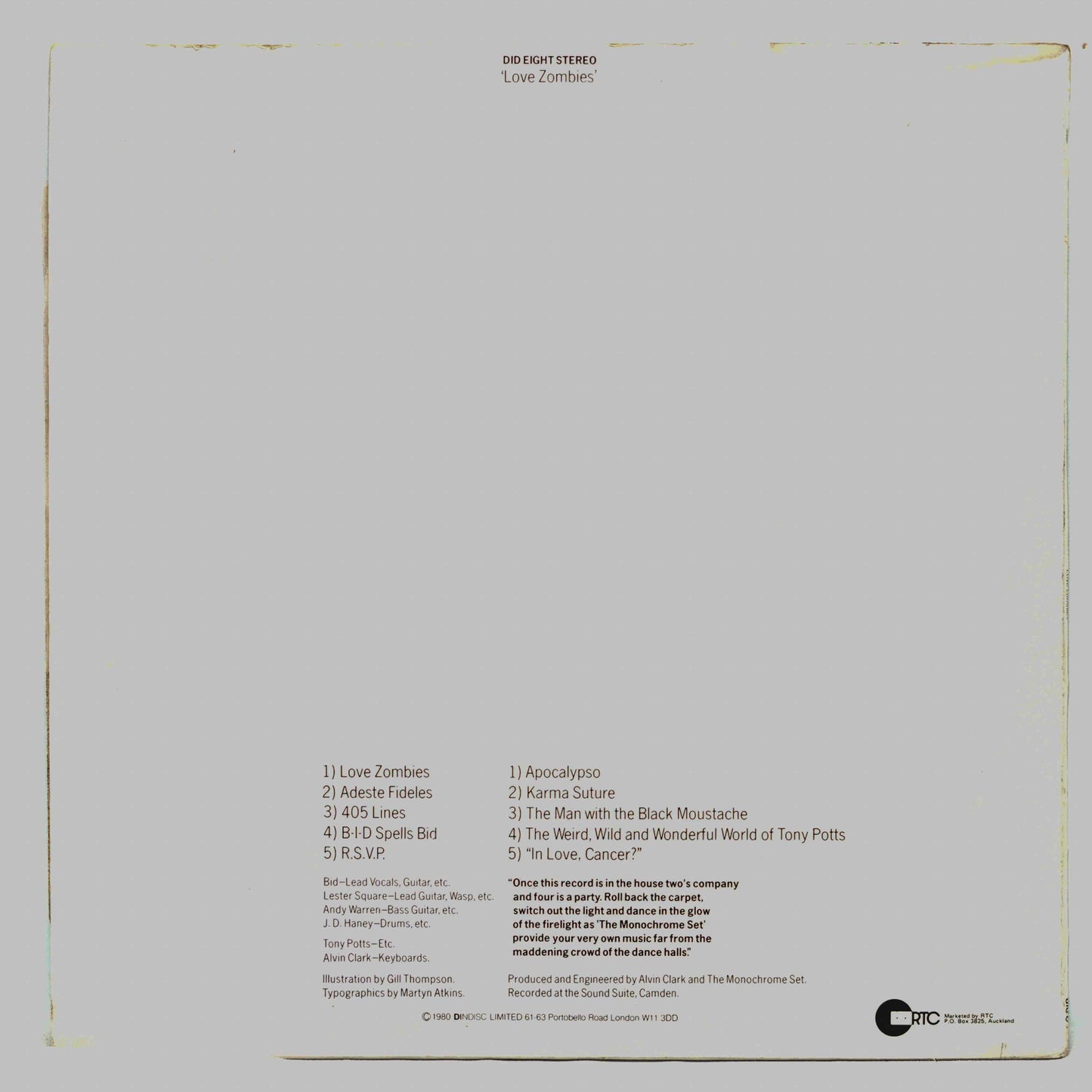 The Monochrome Set – Love Zombies