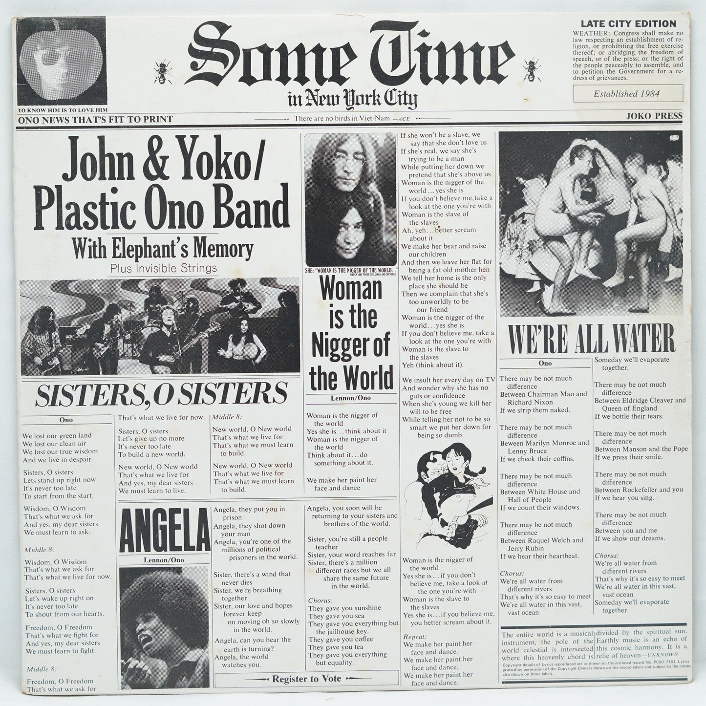 John & Yoko / Plastic Ono Band* With Elephant's Memory And Invisible Strings – Some Time In New York City