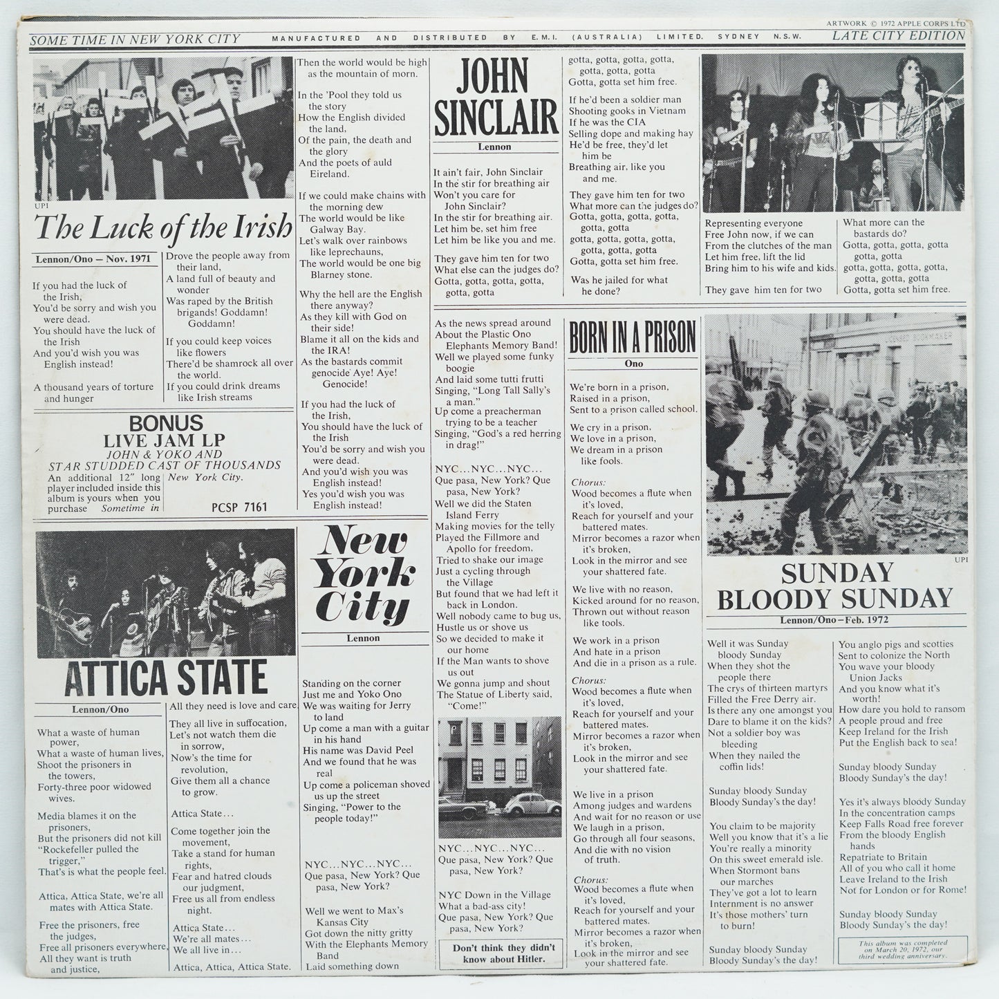 John & Yoko / Plastic Ono Band* With Elephant's Memory And Invisible Strings – Some Time In New York City