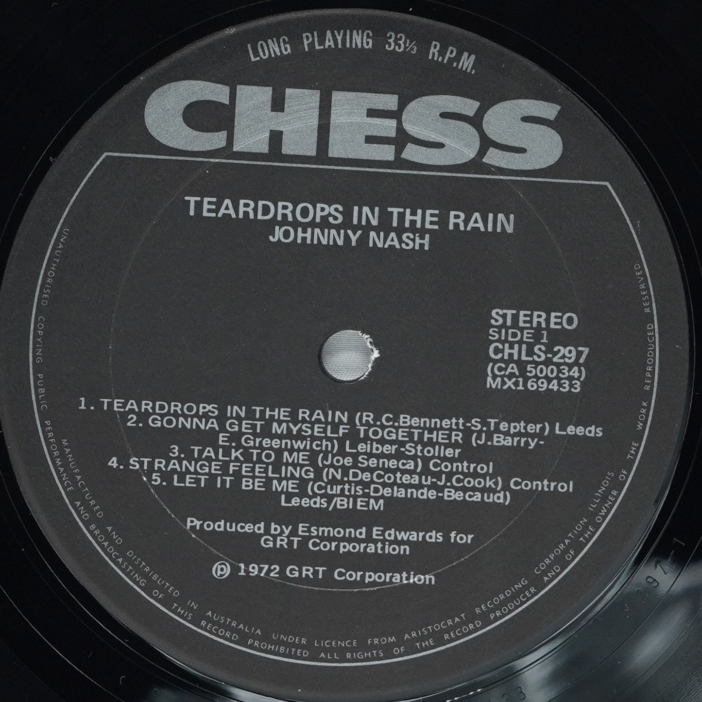 Johnny Nash – Teardrops In The Rain