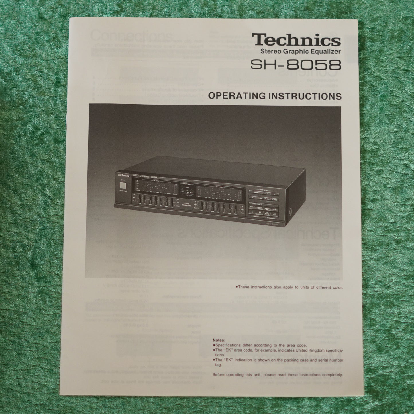 Technics SH-8058 Stereo Graphic Equalizer