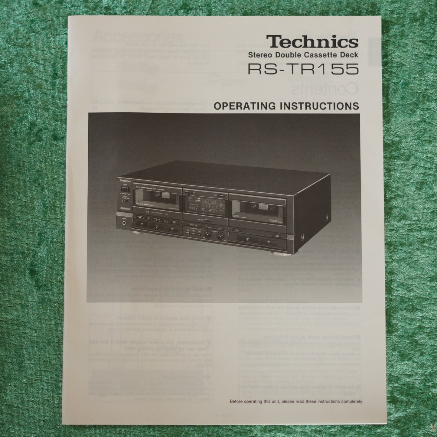 Technics RS-TR155 Stereo Double Cassette Deck