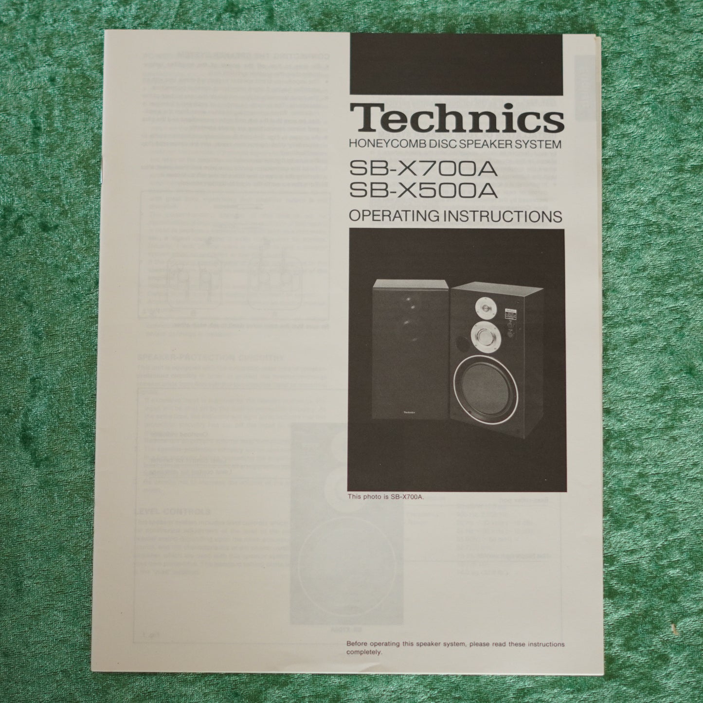 Technics SB-X500A HiFi Loudspeakers