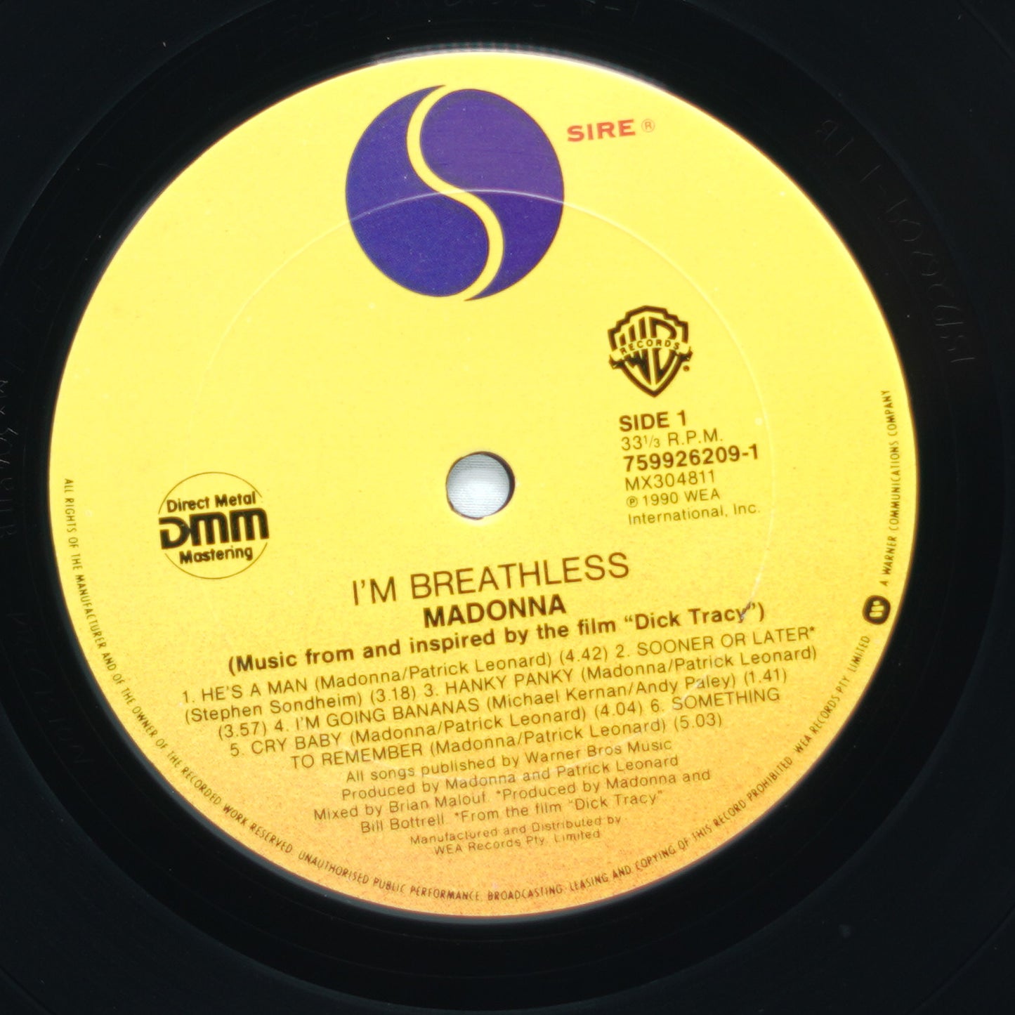 Madonna – I'm Breathless (Music From And Inspired By The Film Dick Tracy)