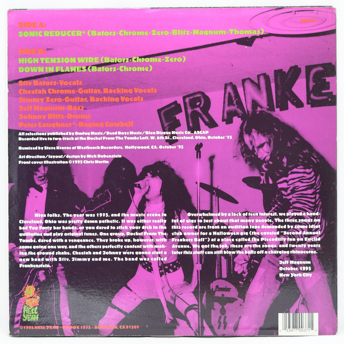Frankenstein – Eve Of The Dead Boys (Oct. 1975)