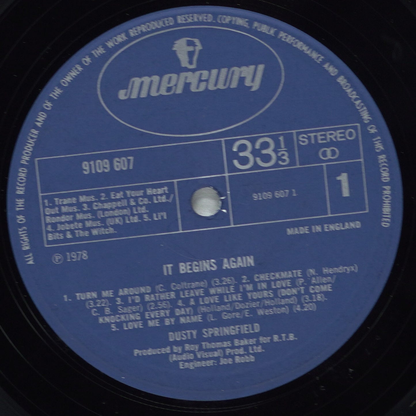 Dusty Springfield – It Begins Again....