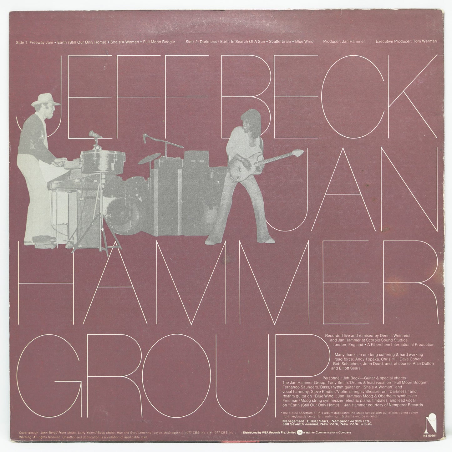 Jeff Beck With The Jan Hammer Group – Live