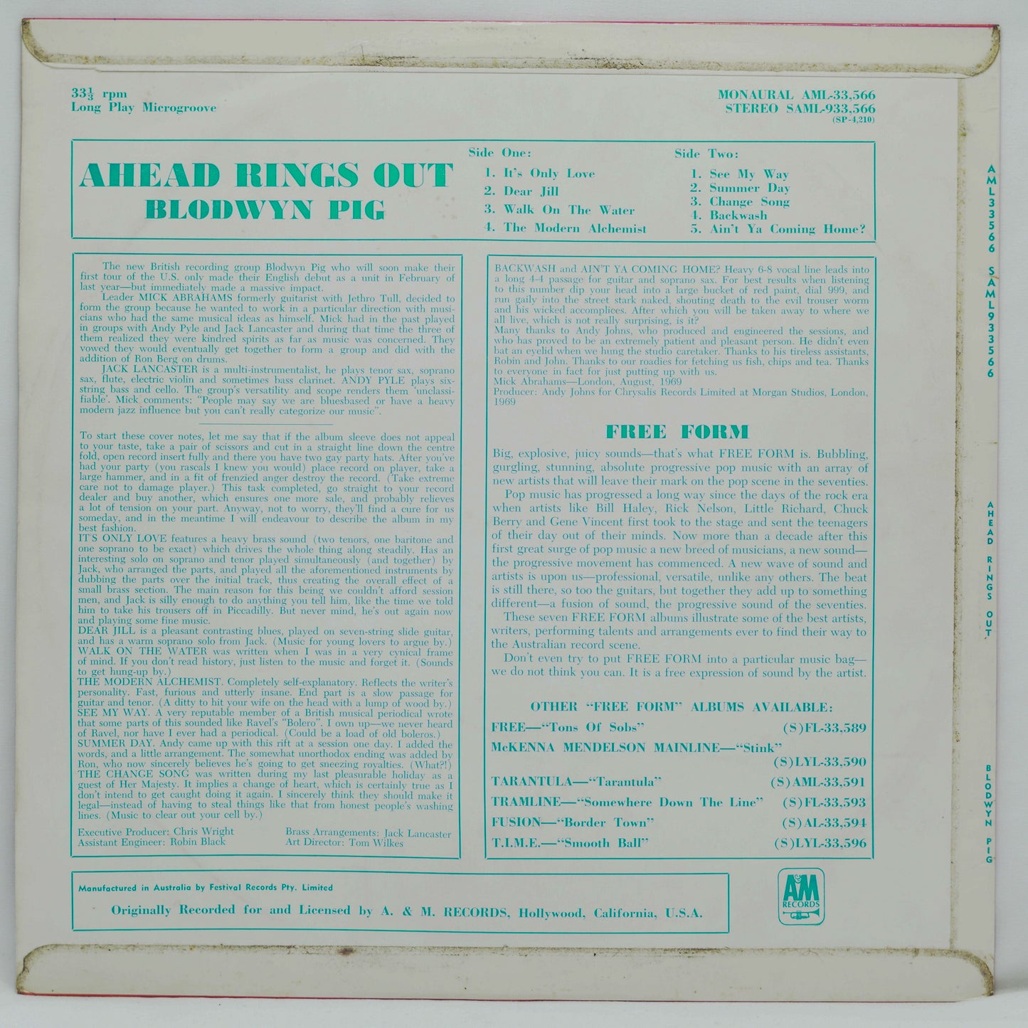 Blodwyn Pig – Ahead Rings Out