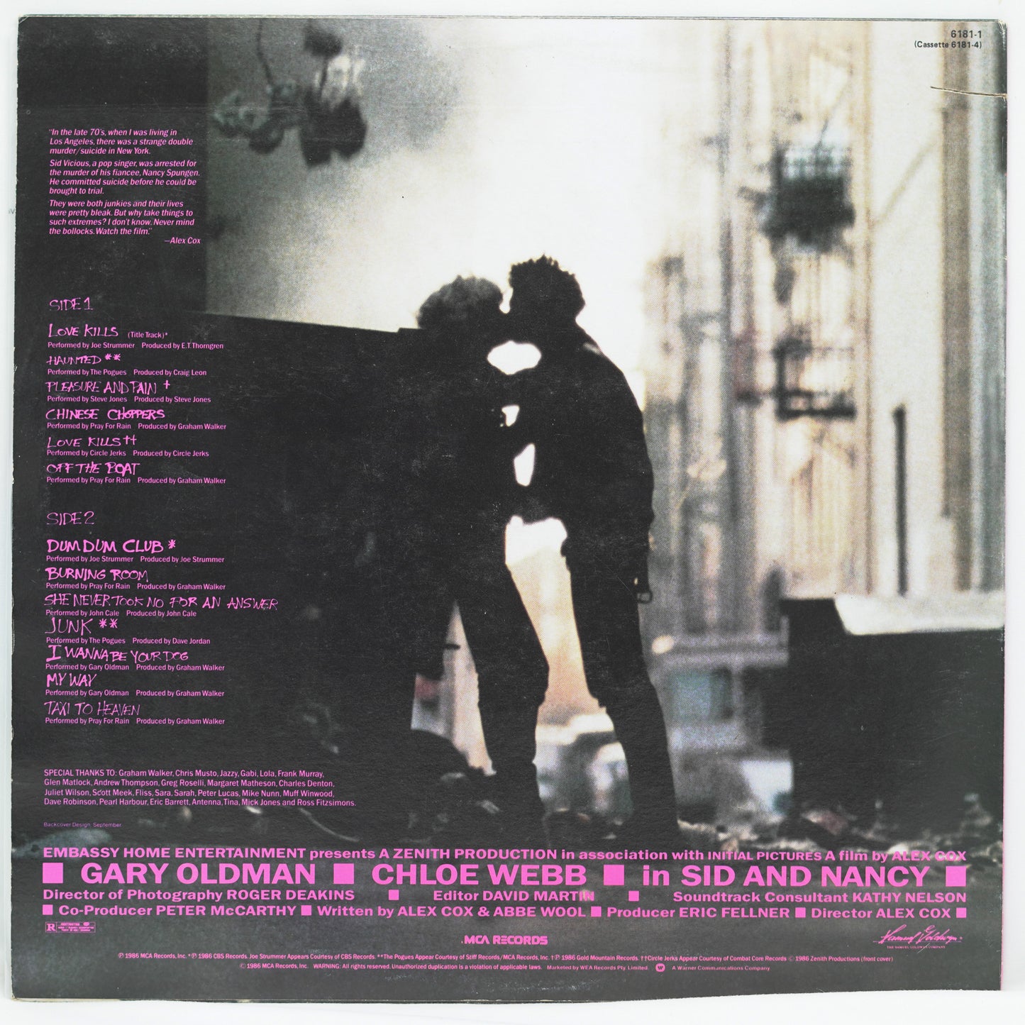 Various – Sid & Nancy: Love Kills (Music From The Motion Picture Soundtrack)