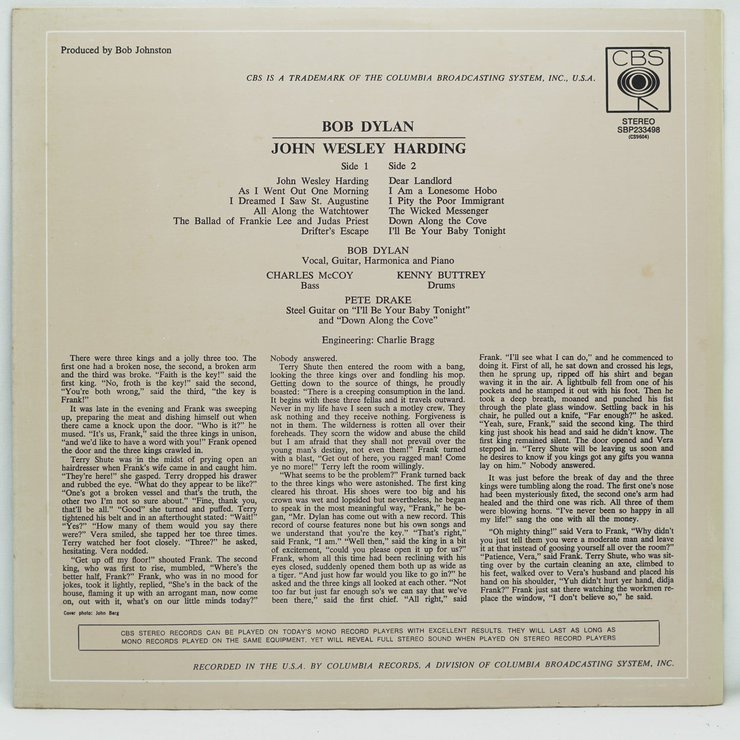 Bob Dylan – John Wesley Harding