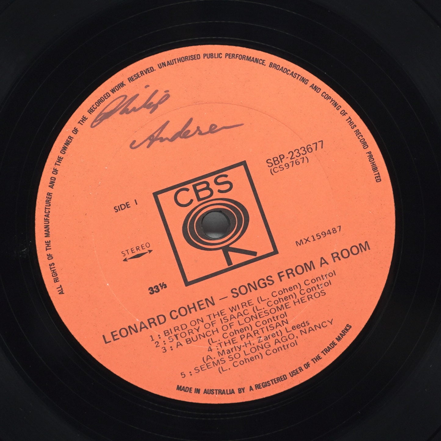 Leonard Cohen – Songs From A Room