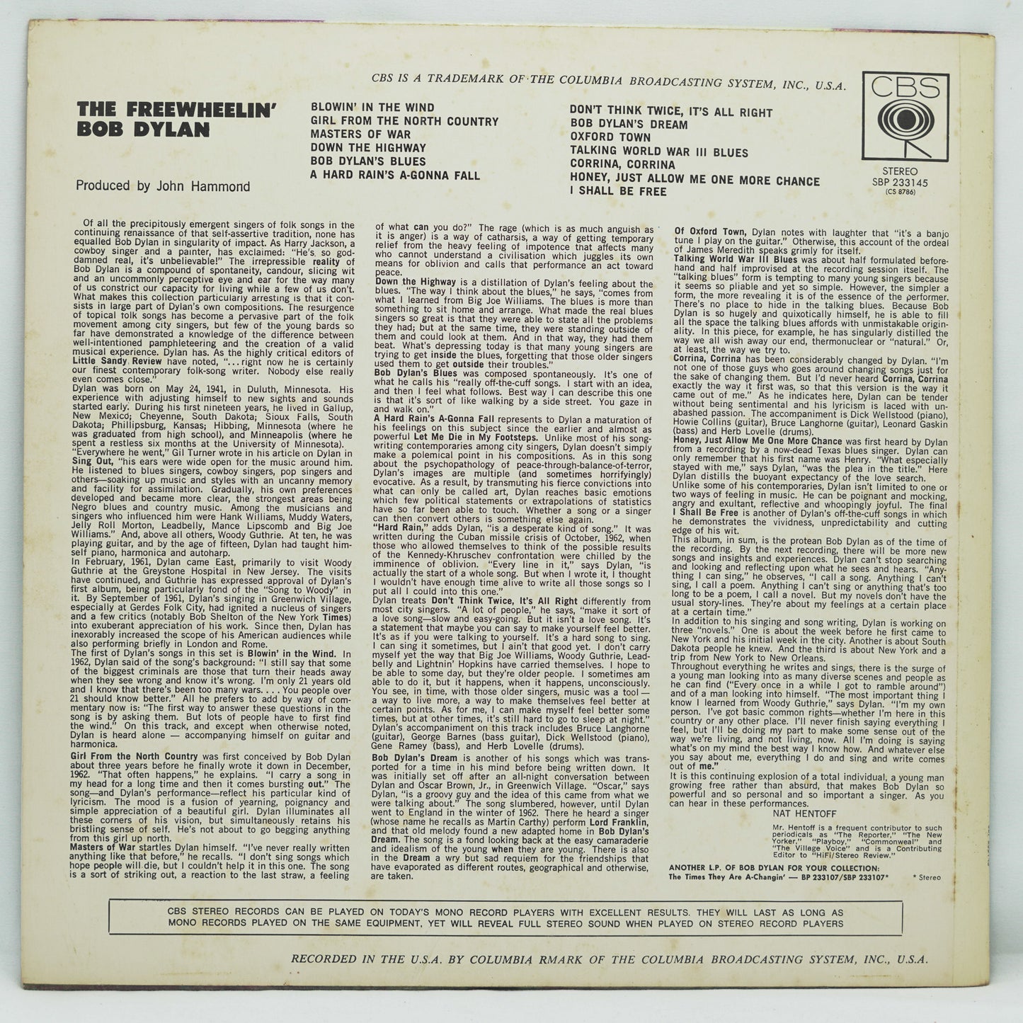 Bob Dylan – The Freewheelin' Bob Dylan