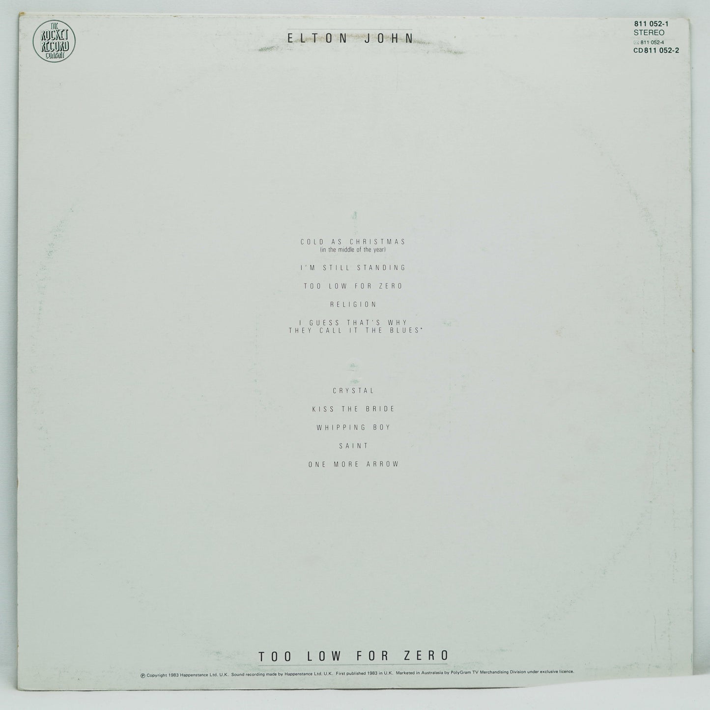 Elton John – Too Low For Zero