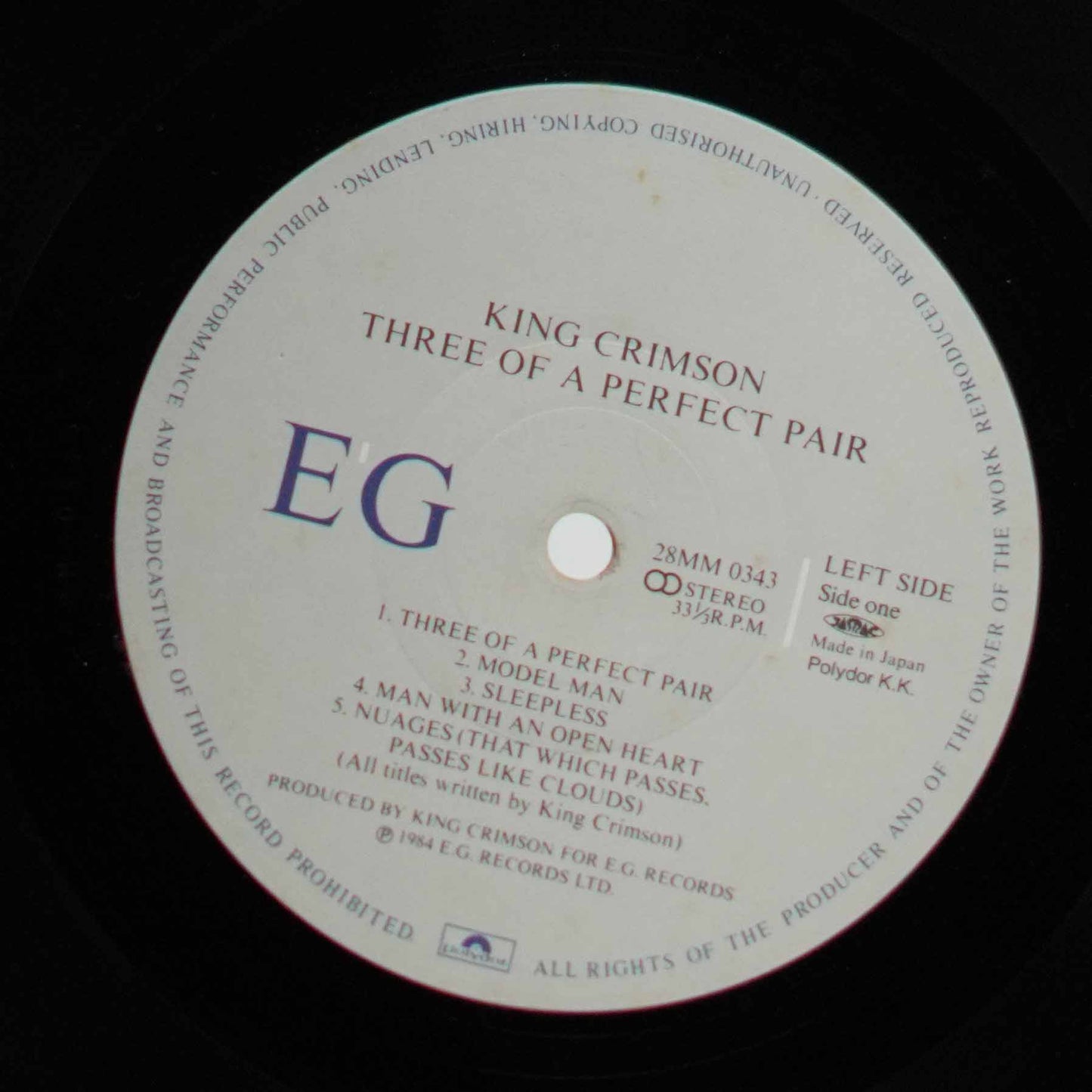 King Crimson = キング・クリムゾン* – Three Of A Perfect Pair = スリー・オブ・ア パーフェクト・ペアー