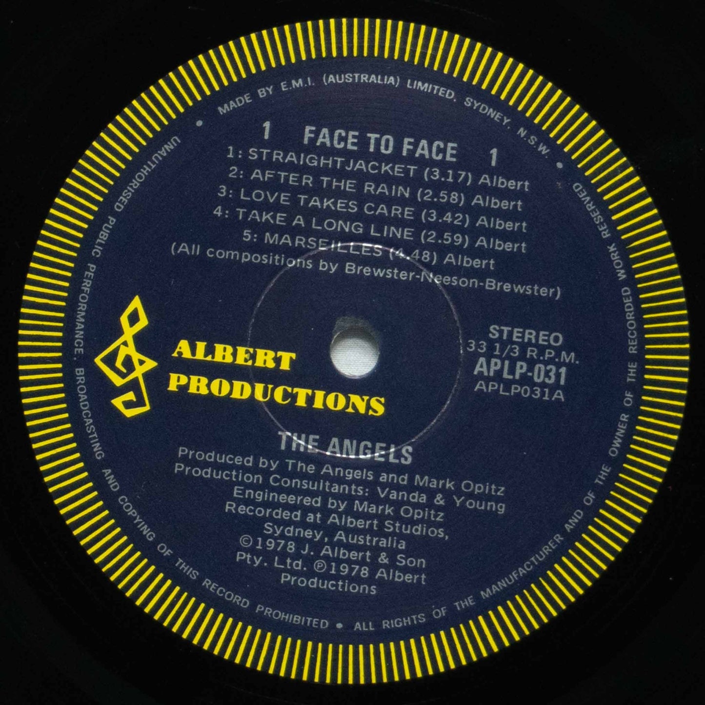 The Angels – Face To Face