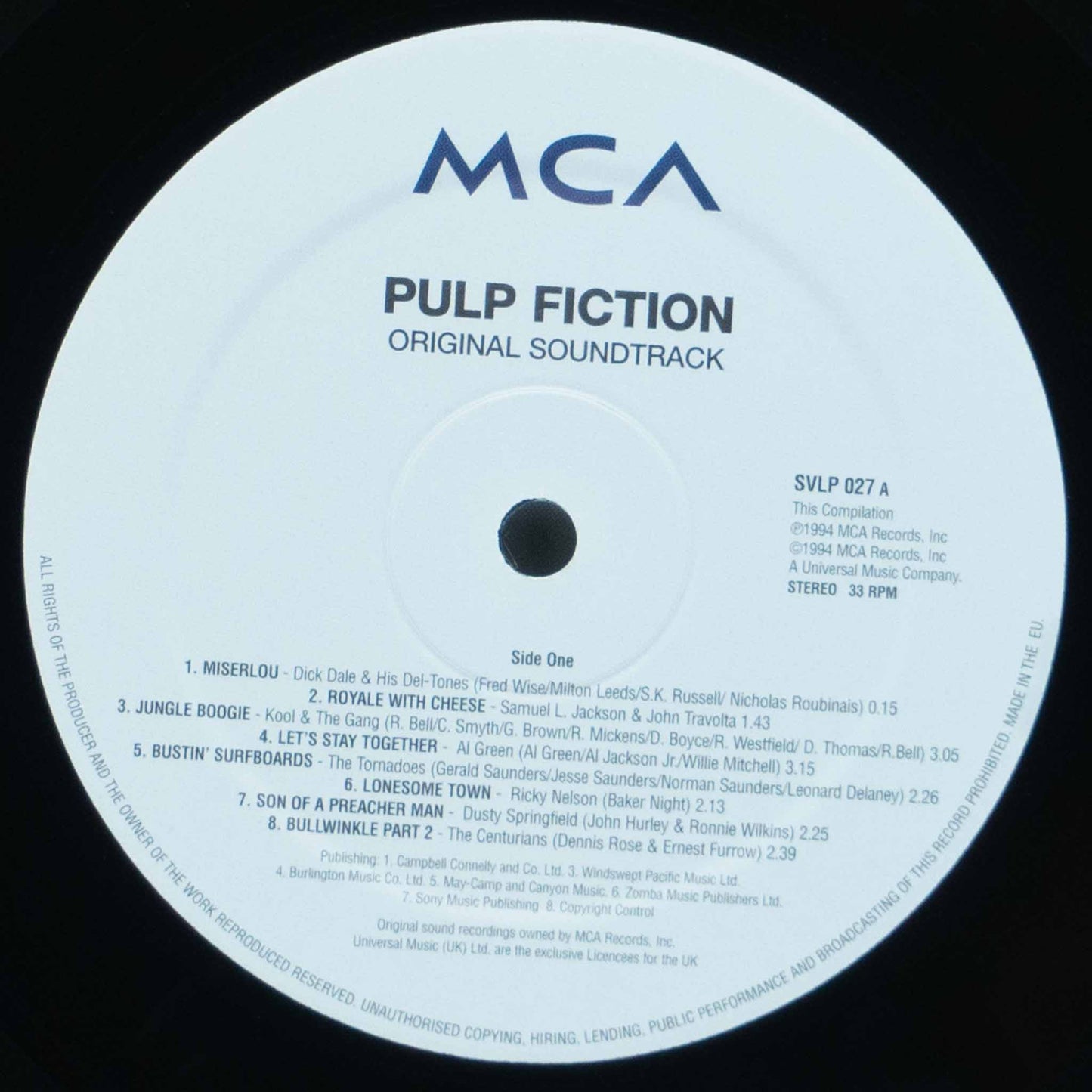 Various – Pulp Fiction (Music From The Motion Picture)