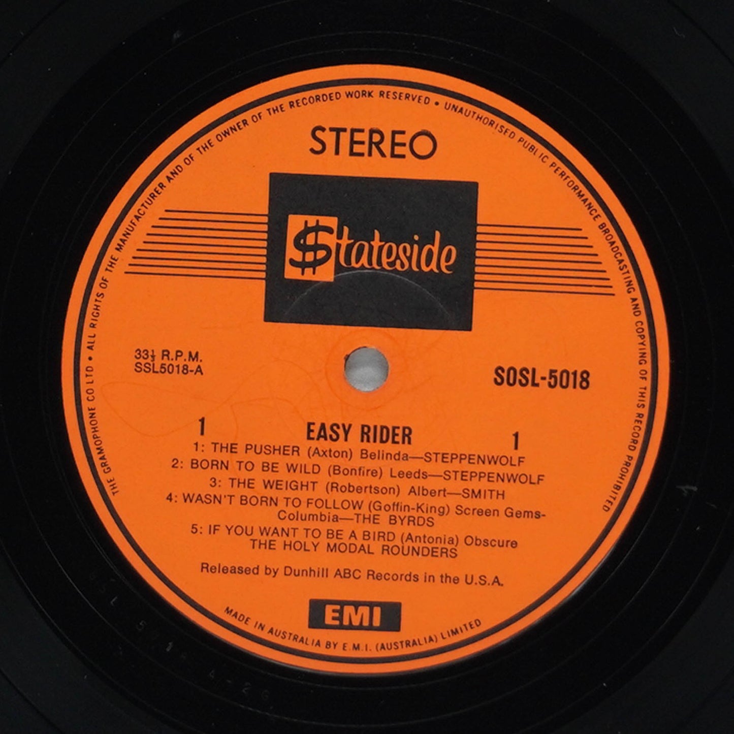 Various – Easy Rider (Songs As Performed In The Motion Picture)