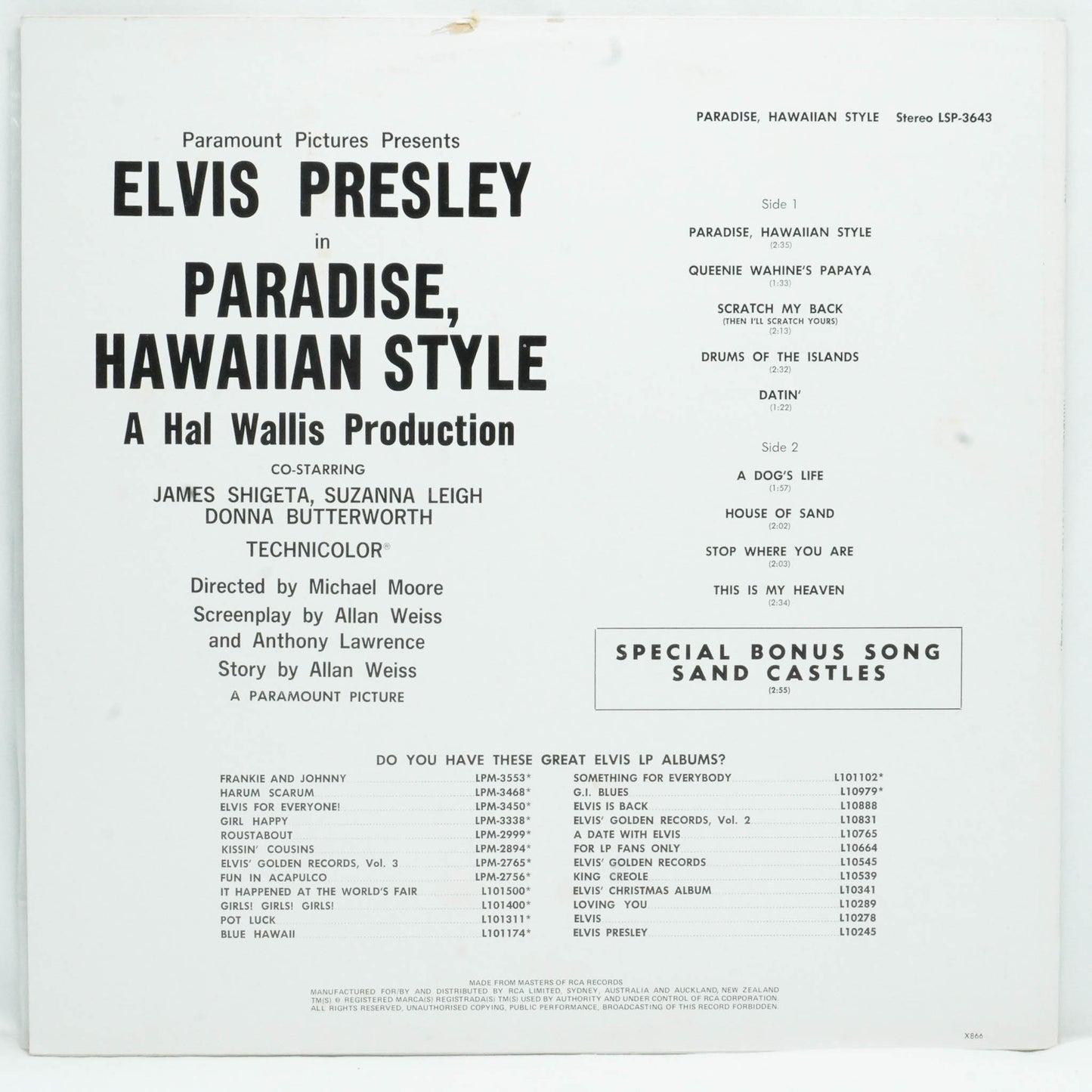 Elvis Presley – Paradise, Hawaiian Style