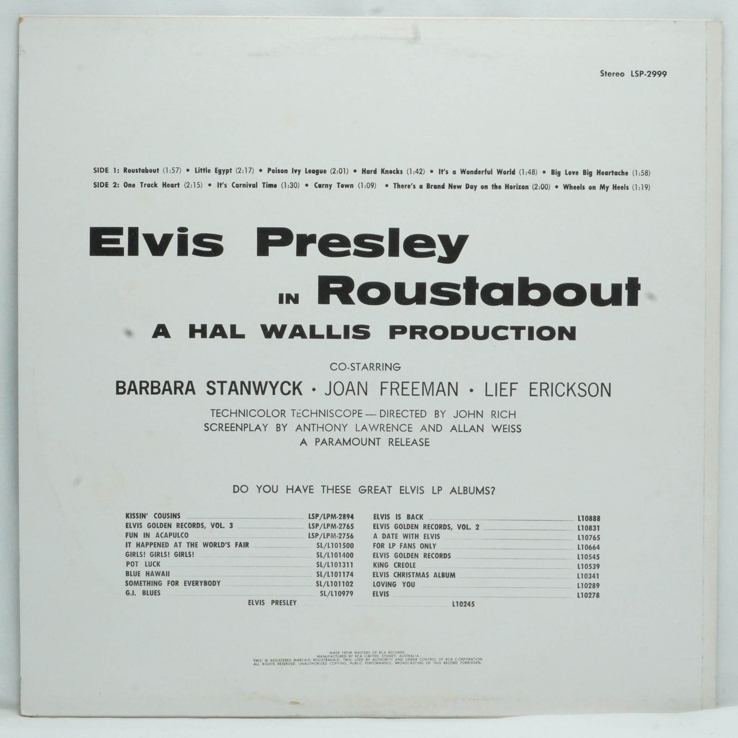 Elvis Presley – Roustabout