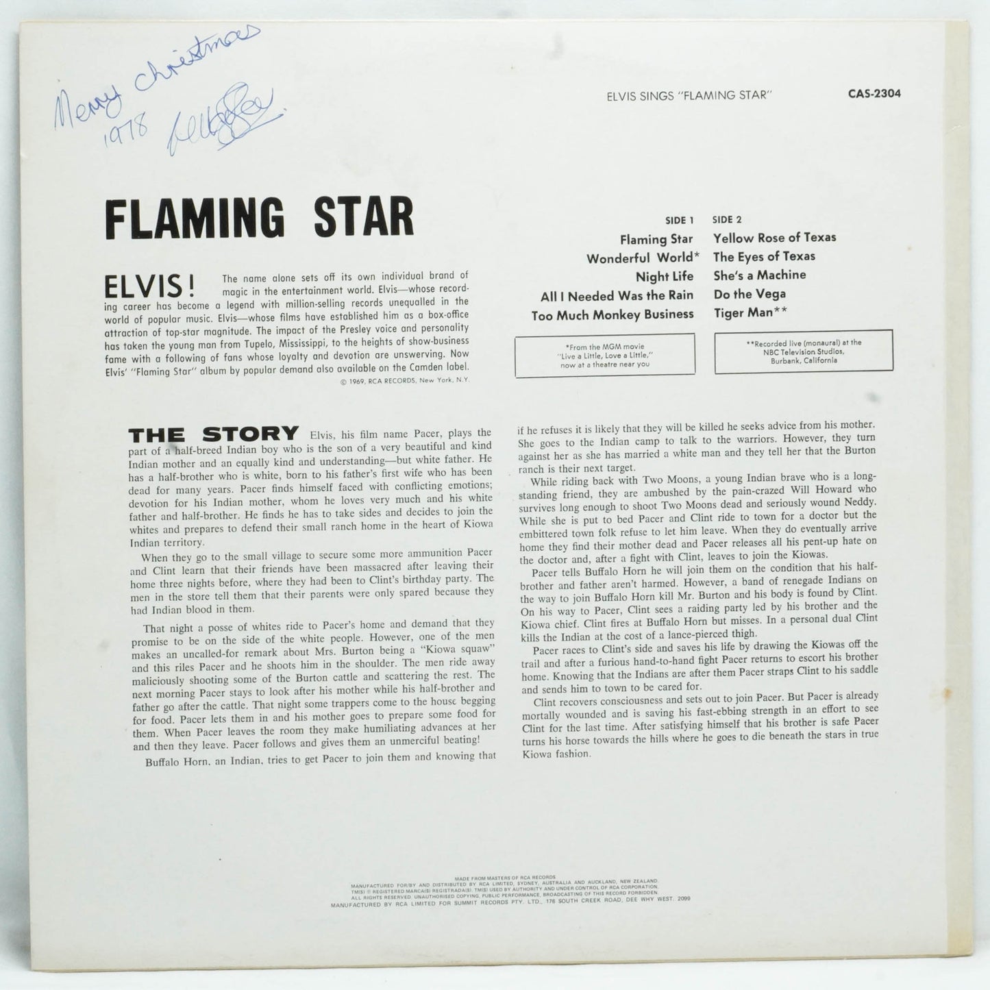 Elvis Presley – Elvis Sings "Flaming Star"