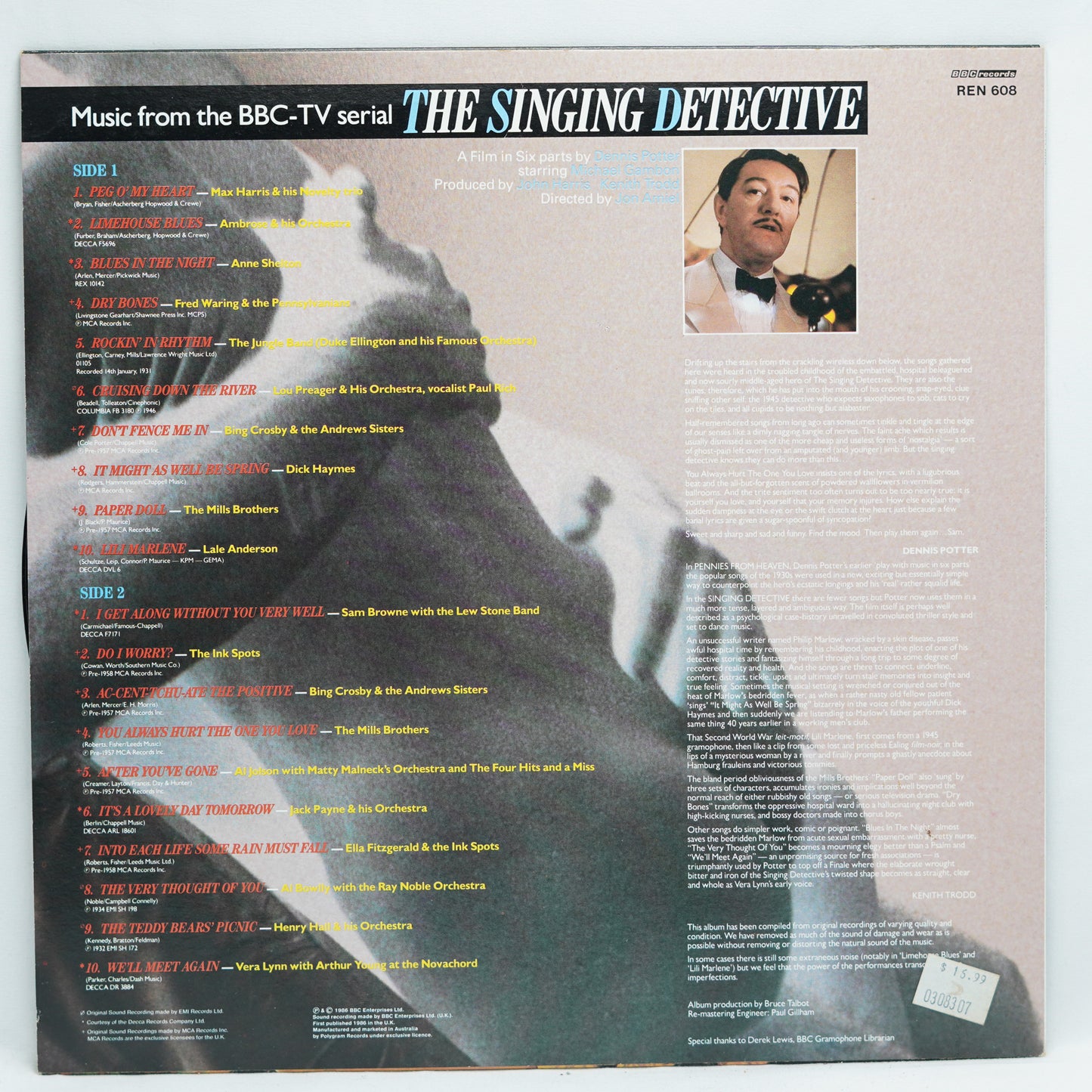 Various – The Singing Detective: Music From The BBC-TV Serial