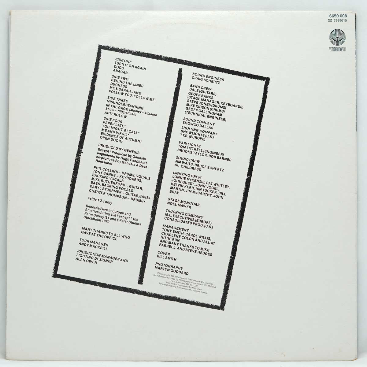 Genesis – Three Sides Live